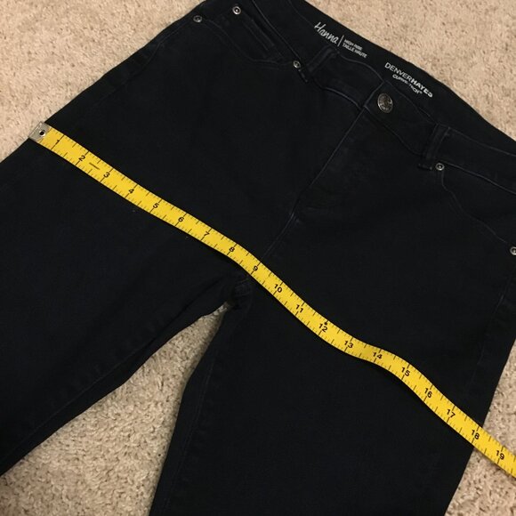 Denver Hayes Hanna Curve Tech High Rise Dark Blue Jeans - Picture 13 of 16